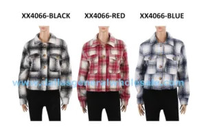 Ladies Fashion Plaid Jackets Wholesale