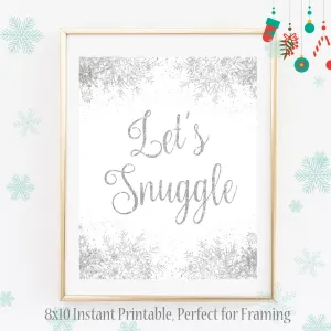 Let's Snuggle Winter Printable Christmas Wall Art
