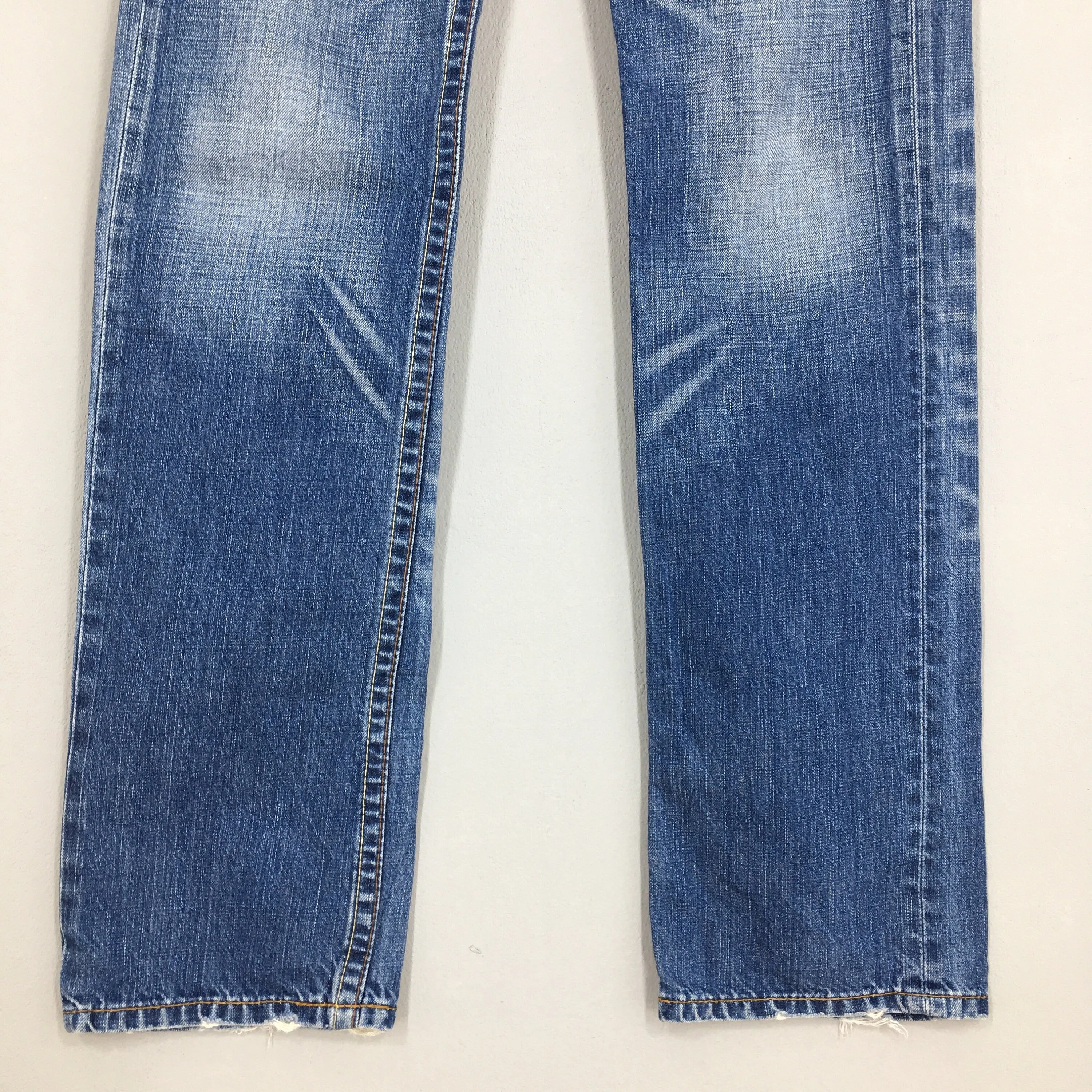Levi's 502 Faded Blue Jeans Straight Cut Size 29x32