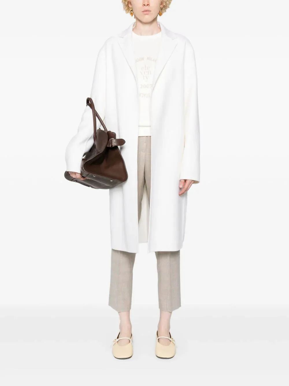 long-sleeves felted peacoat