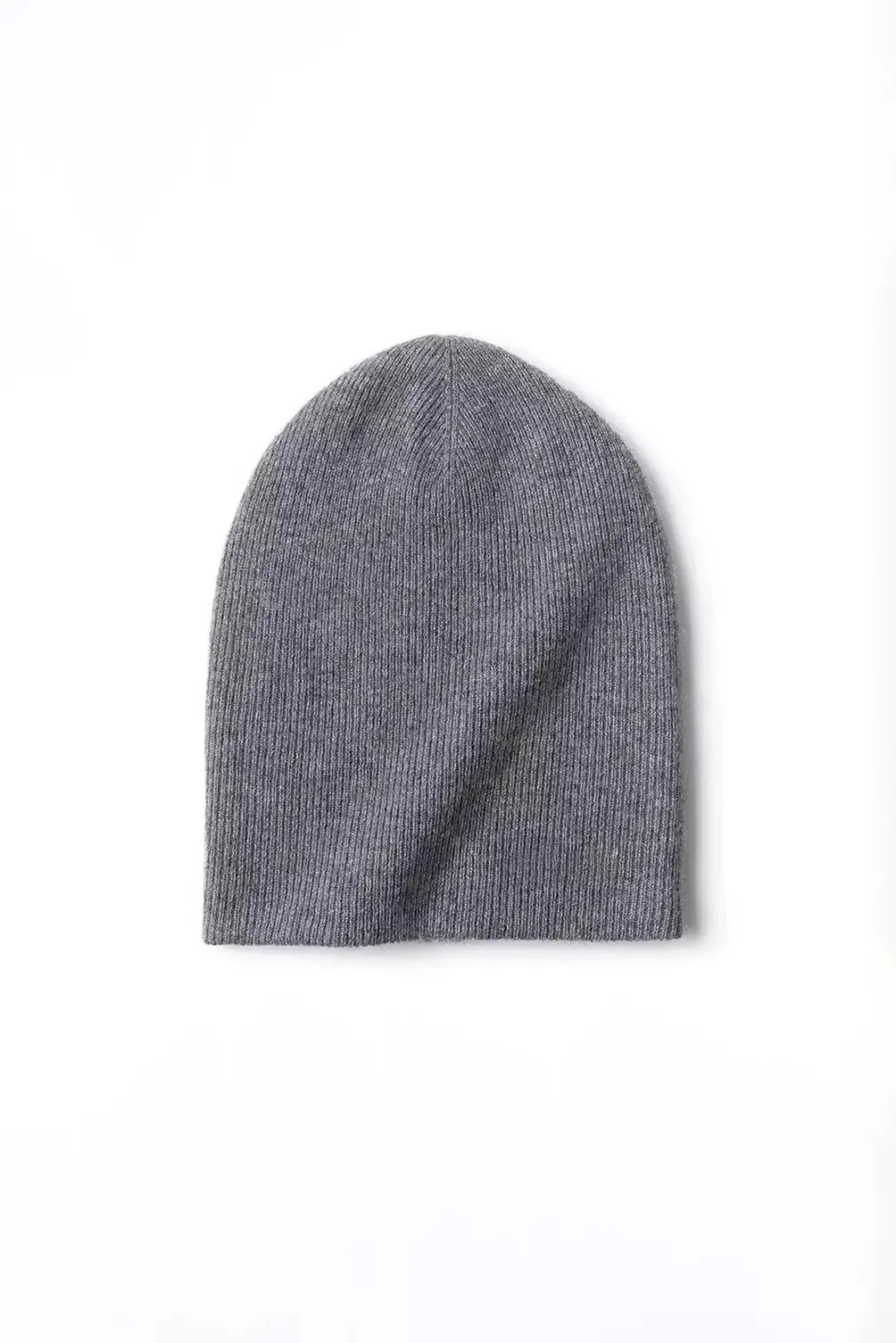 Luxurious Reversible Ribbed Knit 100 Cashmere Beanie