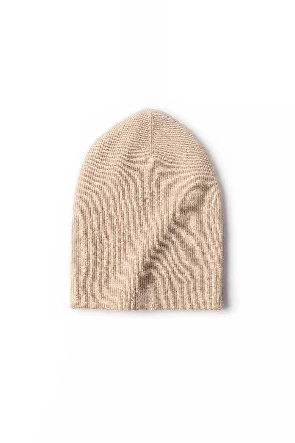 Luxurious Reversible Ribbed Knit 100 Cashmere Beanie