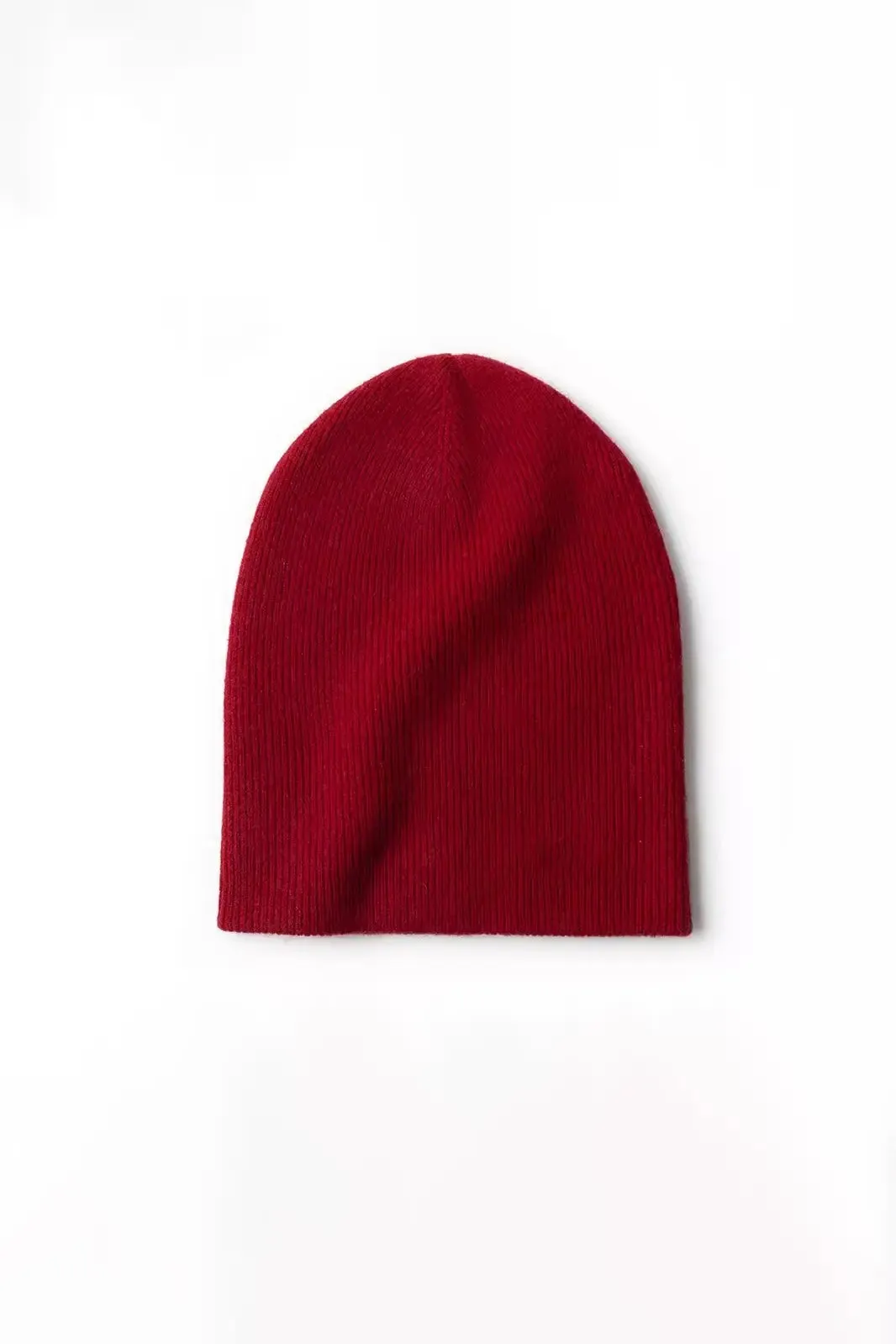 Luxurious Reversible Ribbed Knit 100 Cashmere Beanie