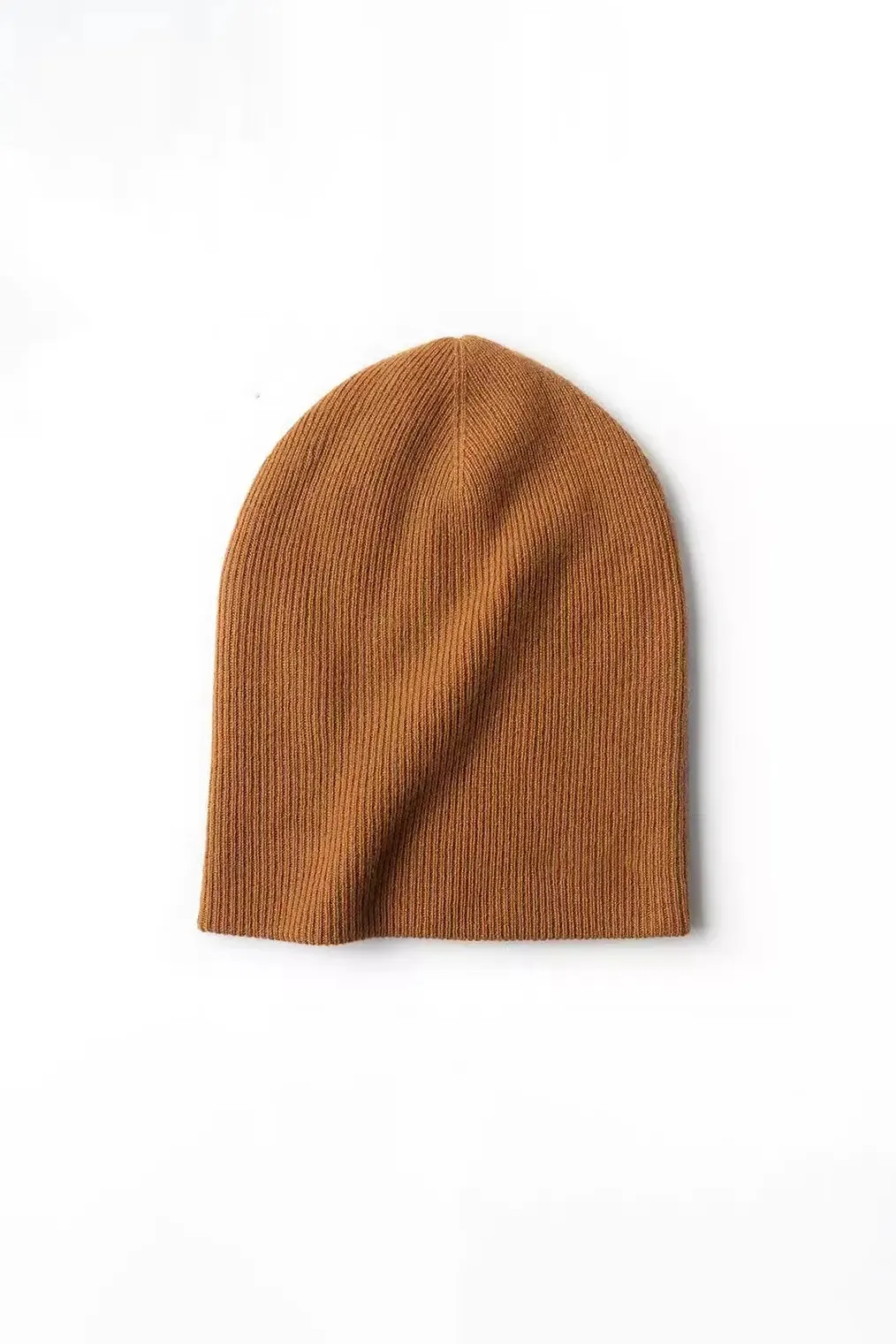 Luxurious Reversible Ribbed Knit 100 Cashmere Beanie