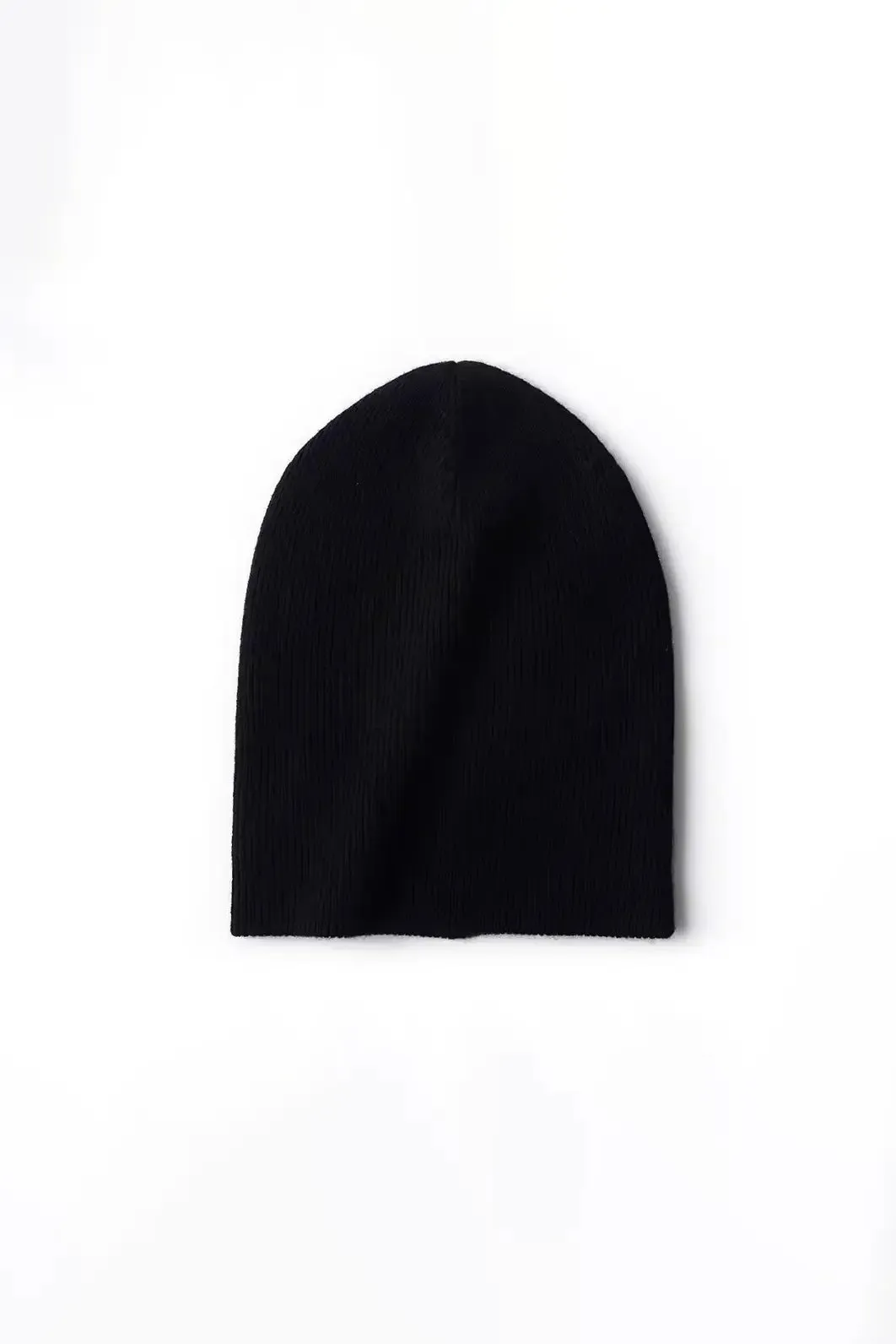 Luxurious Reversible Ribbed Knit 100 Cashmere Beanie
