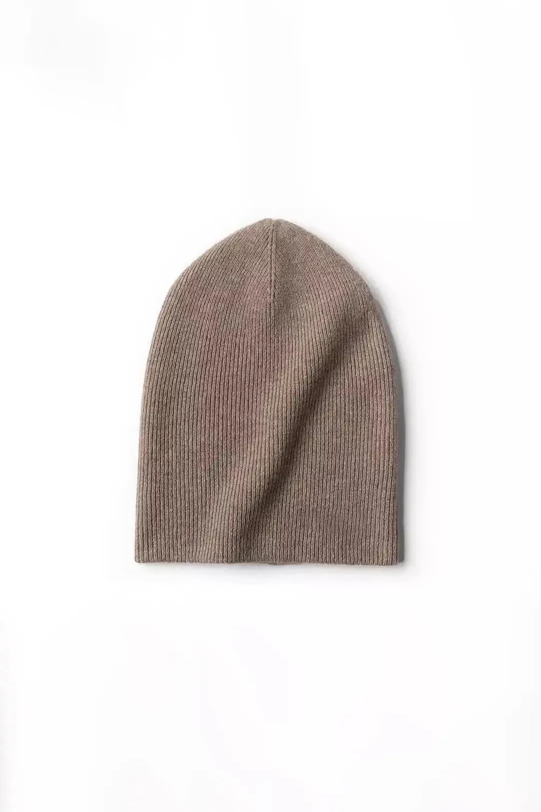 Luxurious Reversible Ribbed Knit 100 Cashmere Beanie