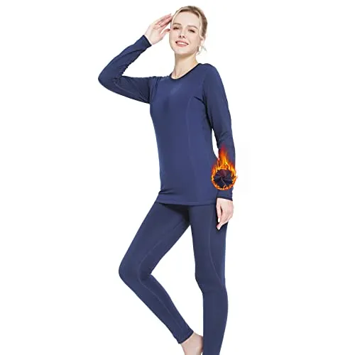 MANCYFIT Thermal Underwear for Women Cold Weather Gear Long Johns Winter Base Layer for Skiing Running