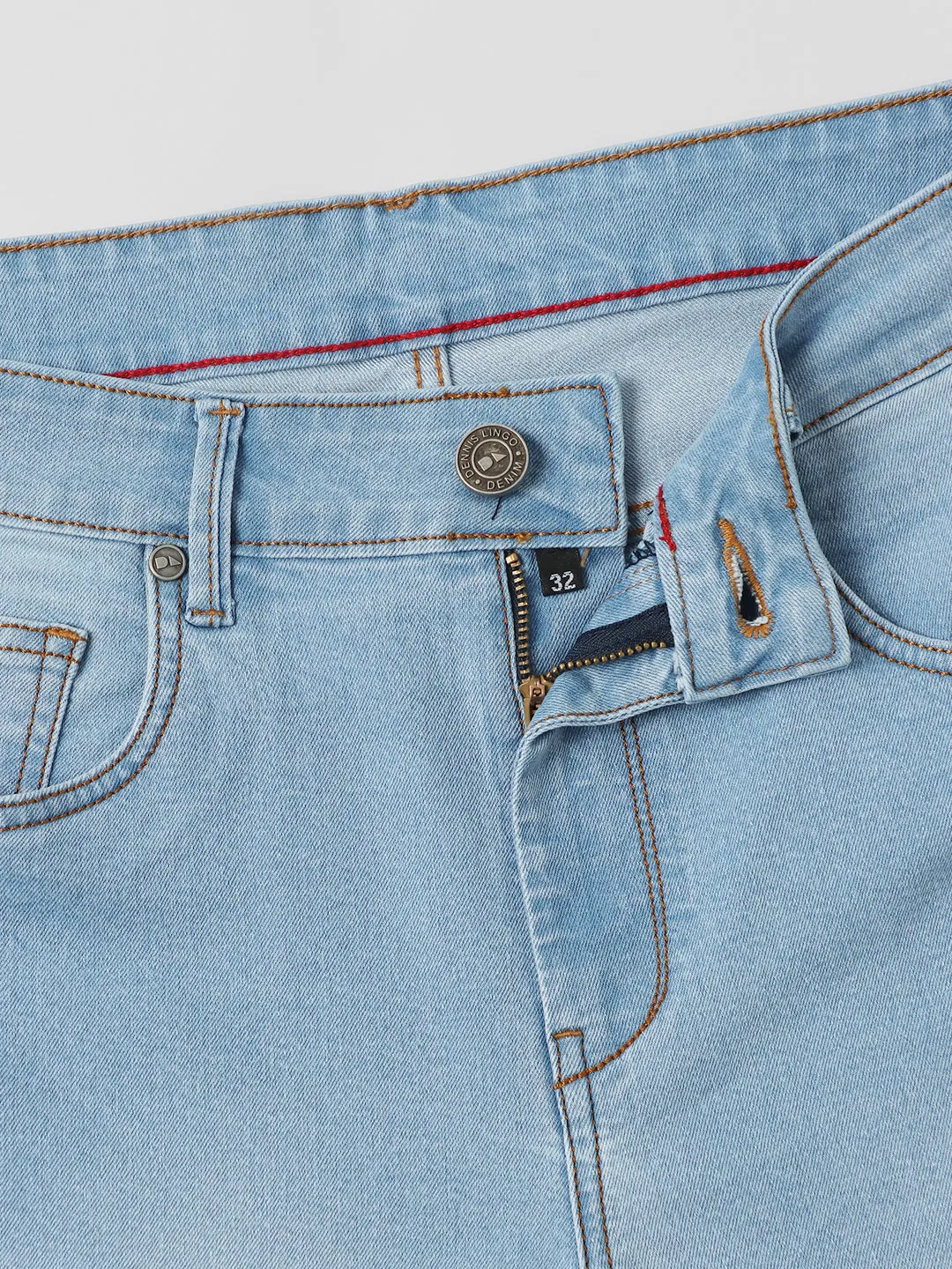 Men's Blue Slim Fit Light Fade Stretchable Jeans