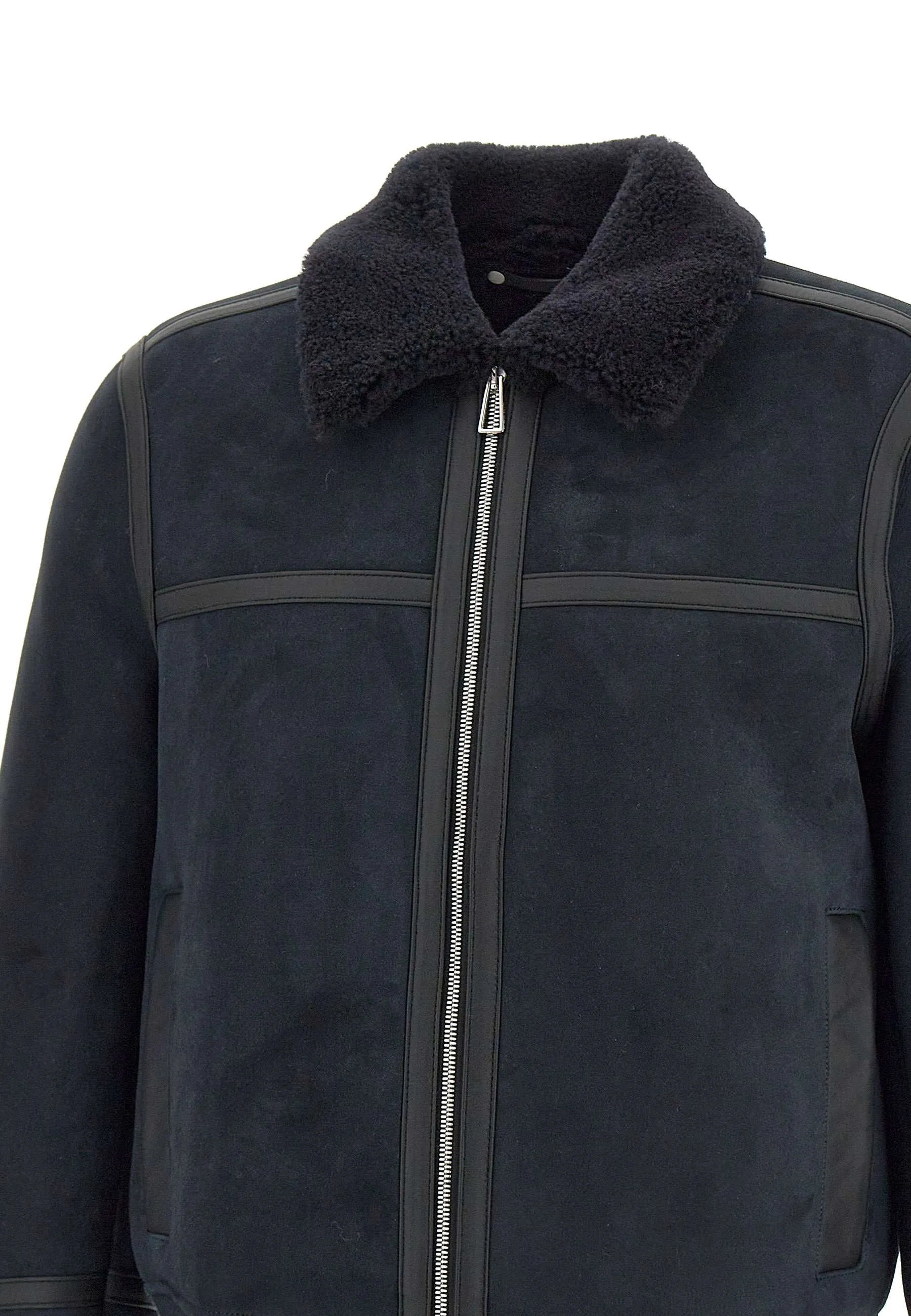Men's Sheepskin Jacket with Shearling Collar