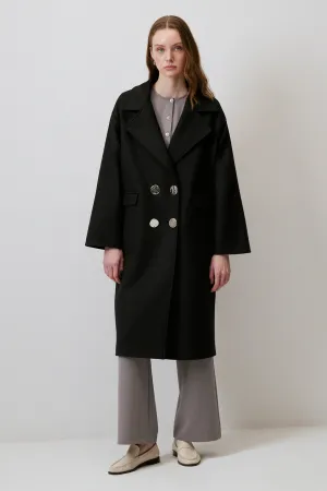 METAL BUTTONED CACHET COAT