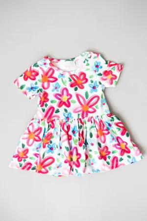 NEON FLORAL S/S TWIRL BODY SUIT