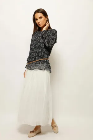 PLEAT AND SKIRT POLKA FLORAL SET