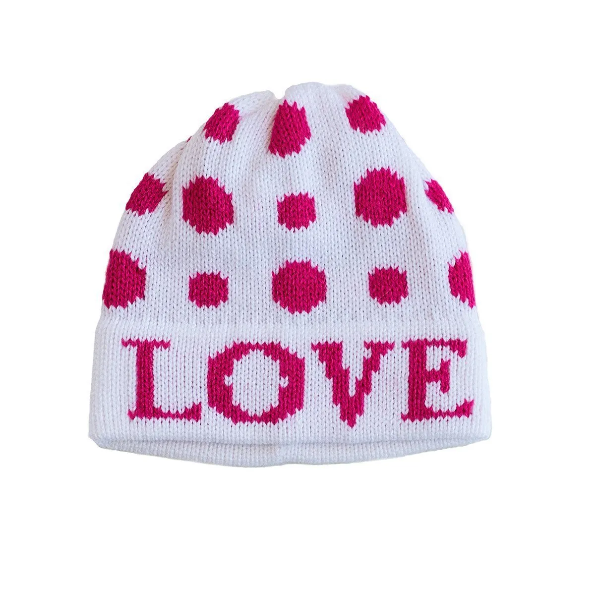 Polka Dots Personalized Knit Hat