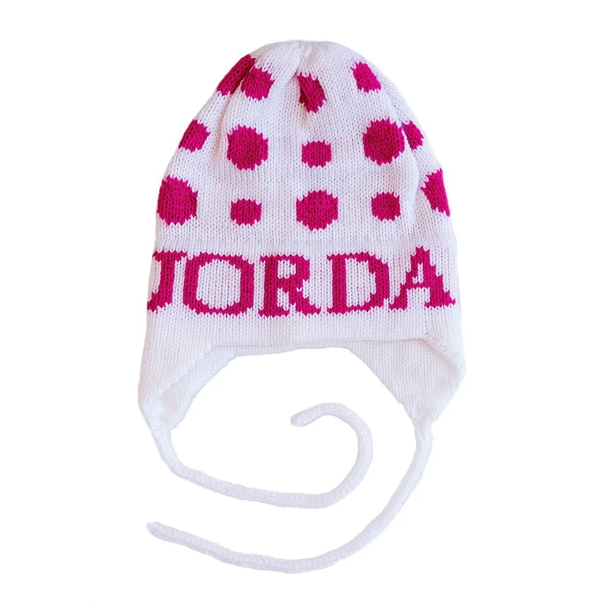 Polka Dots Personalized Knit Hat