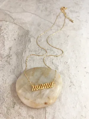 "Mama" Script Necklace