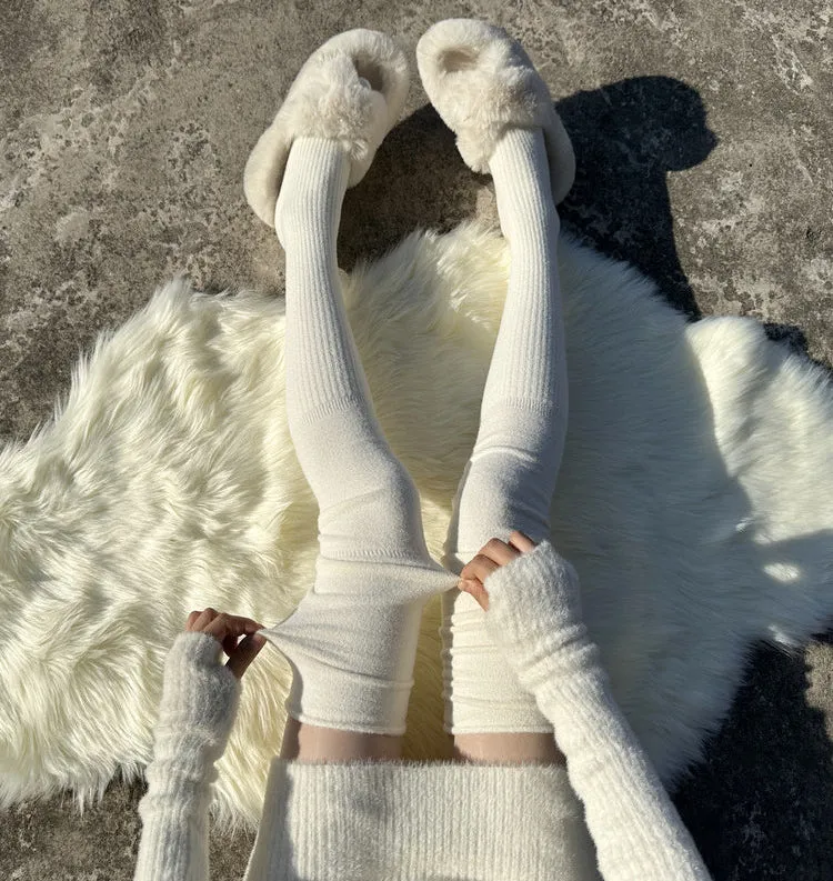 Randy Cozy Ribbed Knit Over the Knee Socks