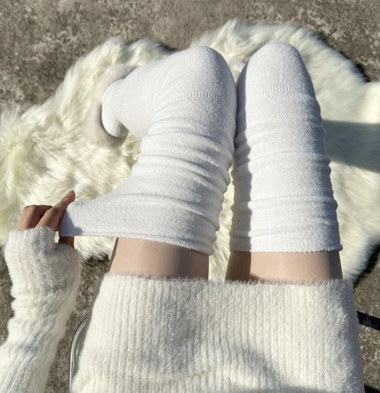 Randy Cozy Ribbed Knit Over the Knee Socks