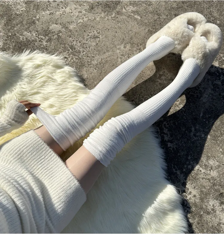 Randy Cozy Ribbed Knit Over the Knee Socks