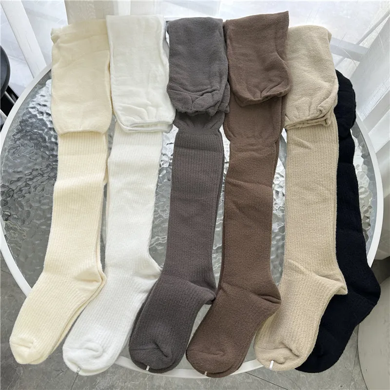 Randy Cozy Ribbed Knit Over the Knee Socks
