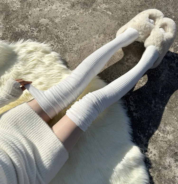 Randy Cozy Ribbed Knit Over the Knee Socks