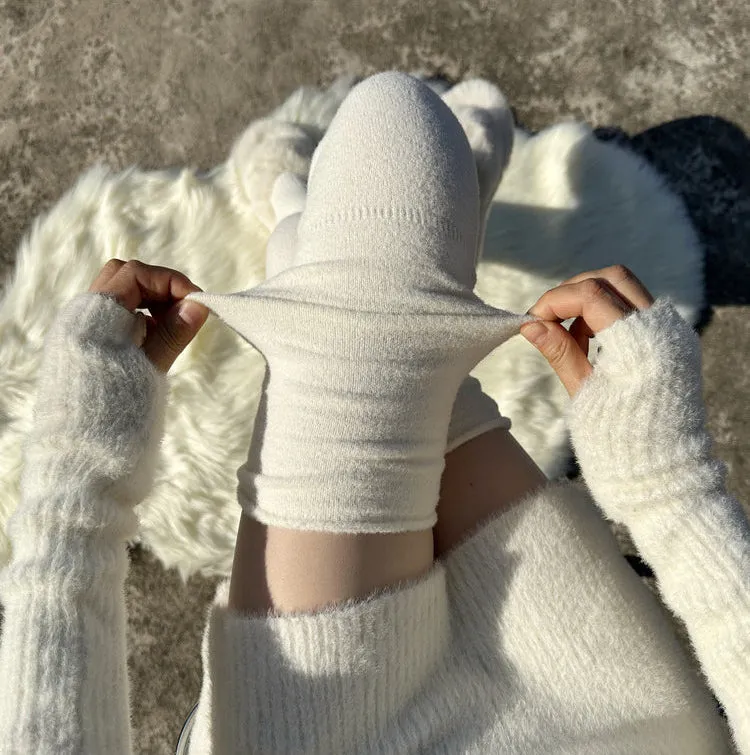 Randy Cozy Ribbed Knit Over the Knee Socks