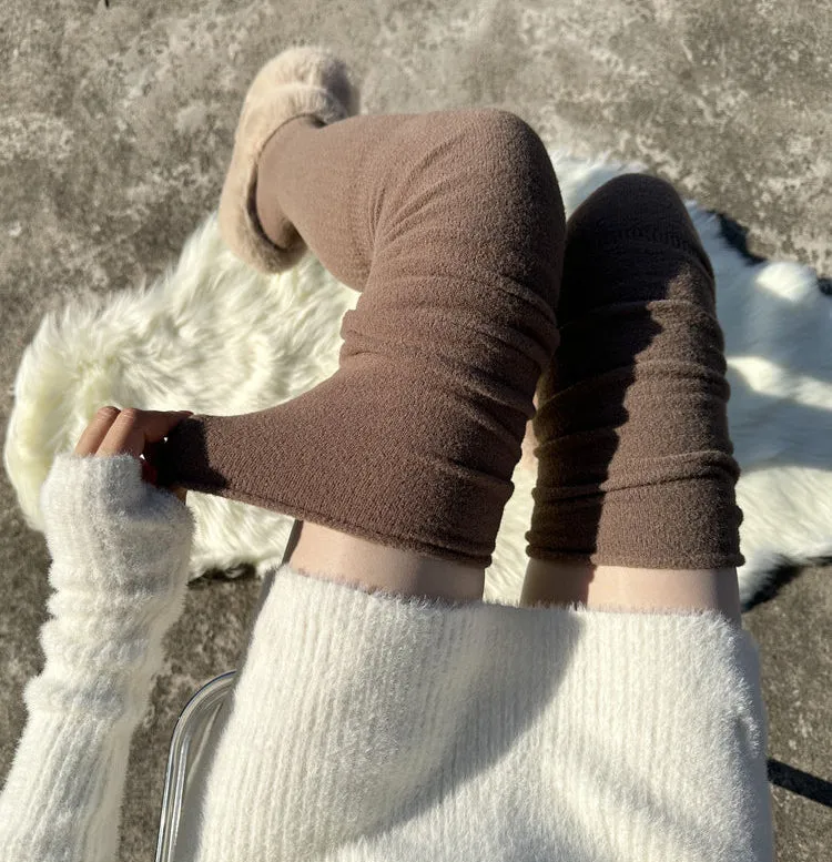 Randy Cozy Ribbed Knit Over the Knee Socks
