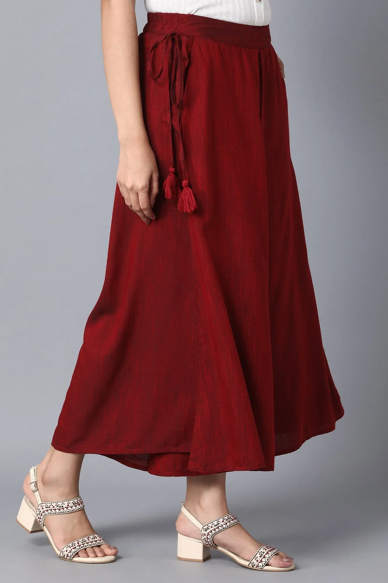 Red Straight Culottes