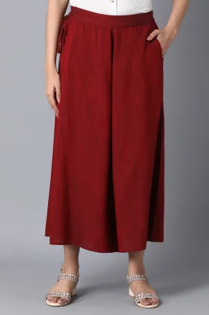 Red Straight Culottes