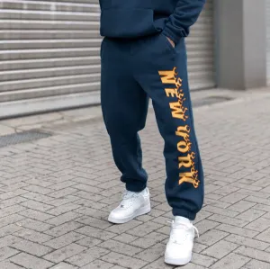 Retro personality letter pattern sports trousers