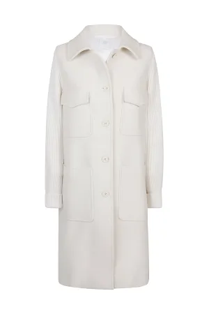 SINGLE BREASTED WOOL COAT   SWEATER