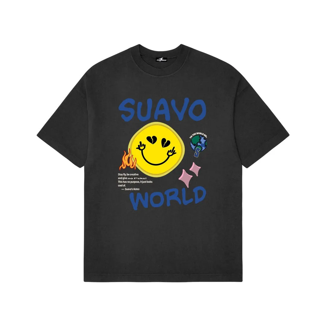 SMILEY T-SHIRT - BLACK