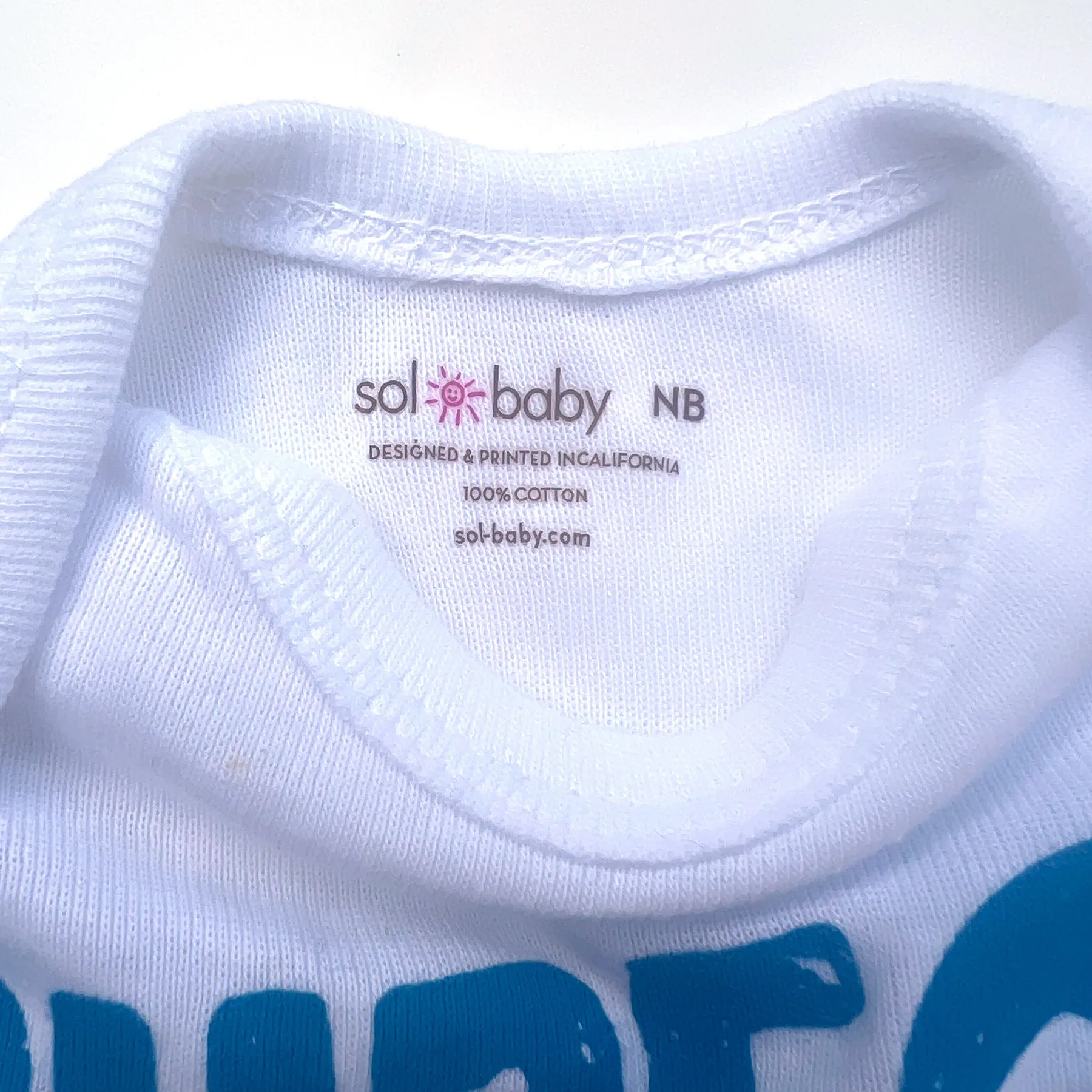 Sol Baby Surf California Wave Stripe White Bodysuit