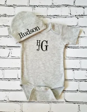Stacked Monogrammed Boy Outfit
