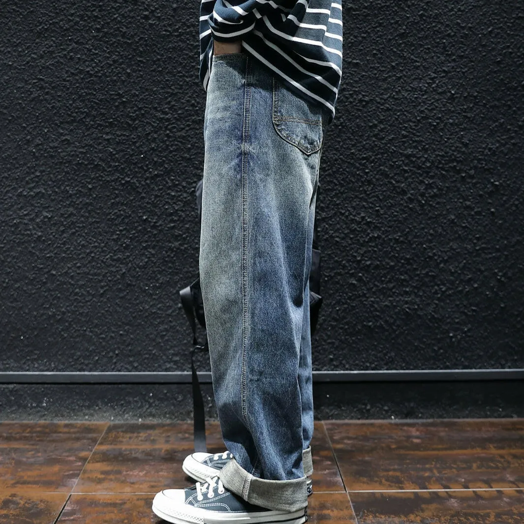 Straight Simple Loose Jeans P0047