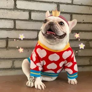 Sweet Heart Collection: Winter Warm Pet Coat - Adorable Sweater for Small to Medium Dogs, Perfect Puppy Chihuahua Clothing, and Yorkshire Outfit in Sizes S-XXL