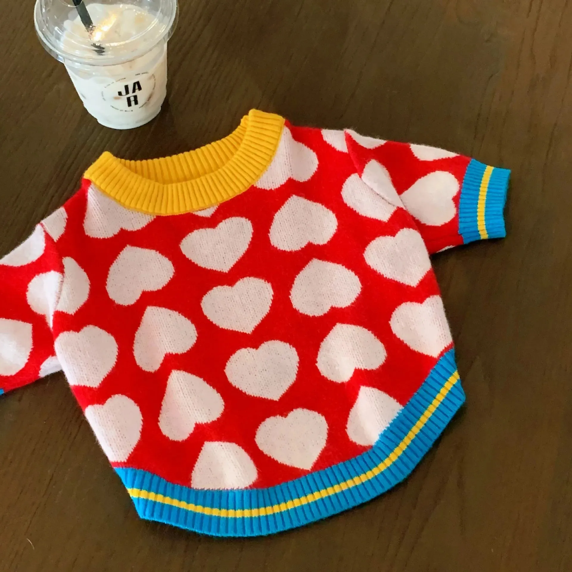 Sweet Heart Collection: Winter Warm Pet Coat - Adorable Sweater for Small to Medium Dogs, Perfect Puppy Chihuahua Clothing, and Yorkshire Outfit in Sizes S-XXL