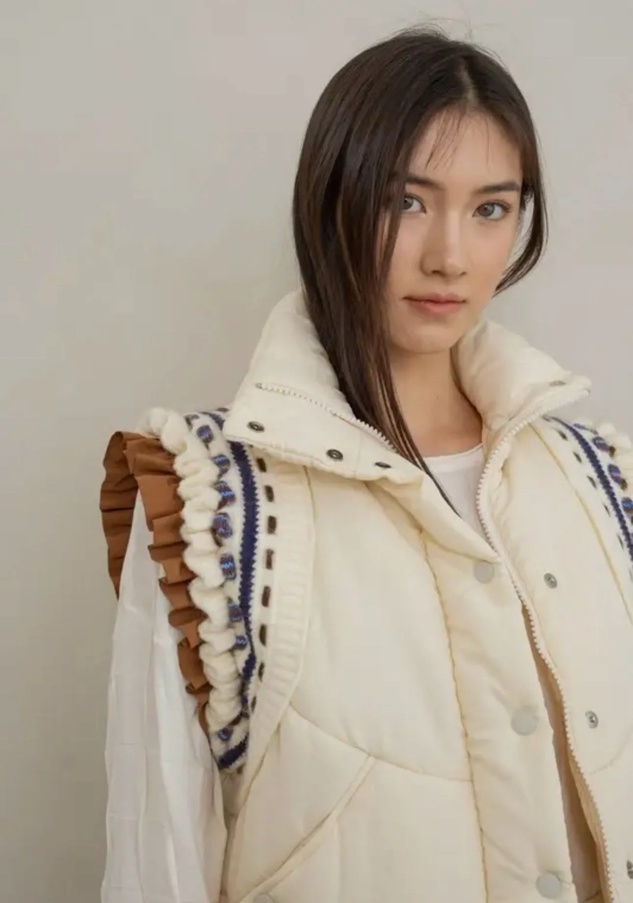 Sweetly Stitched Puffer Vest