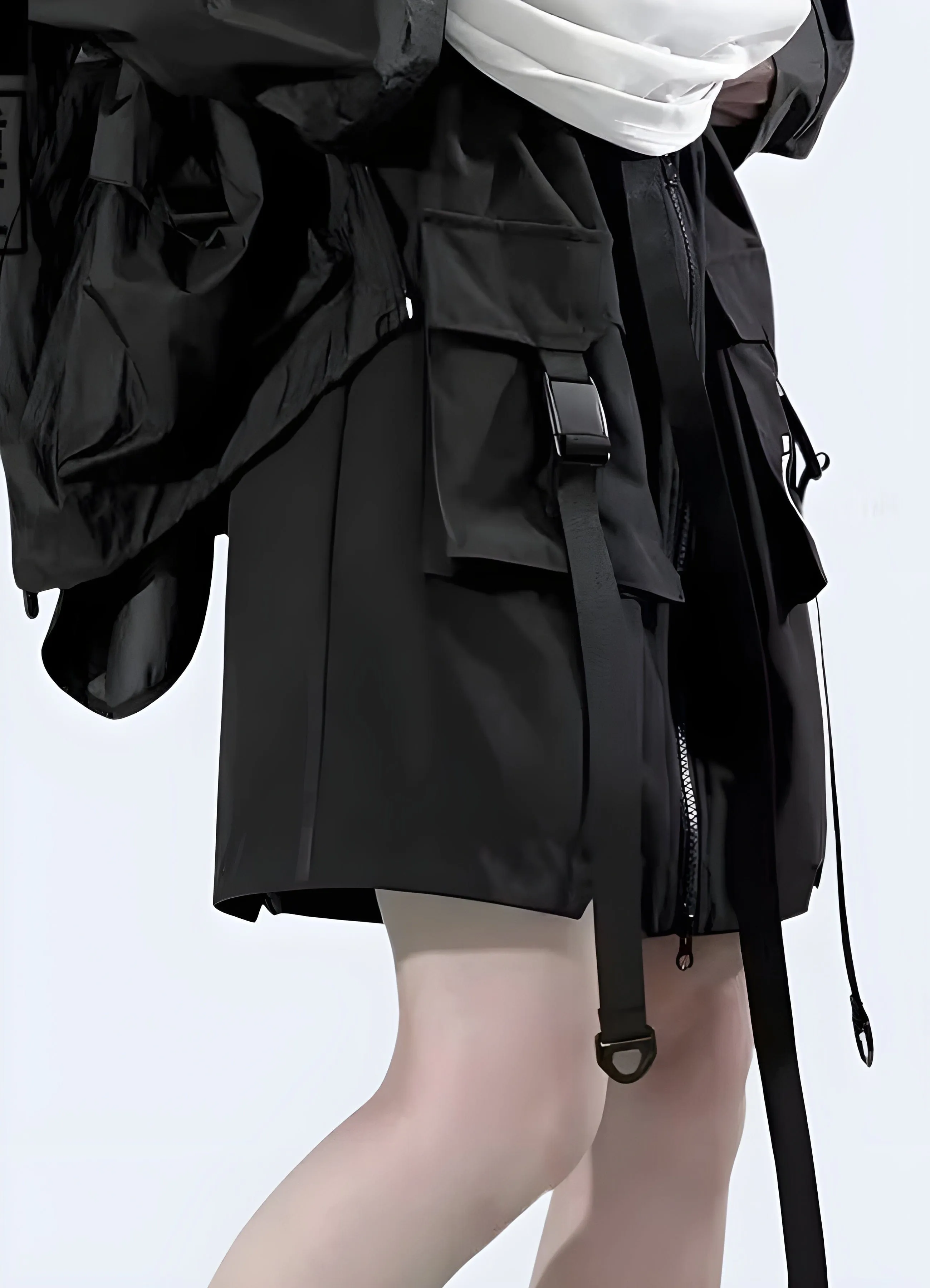 Techwear Women Skirt with Functional Pockets