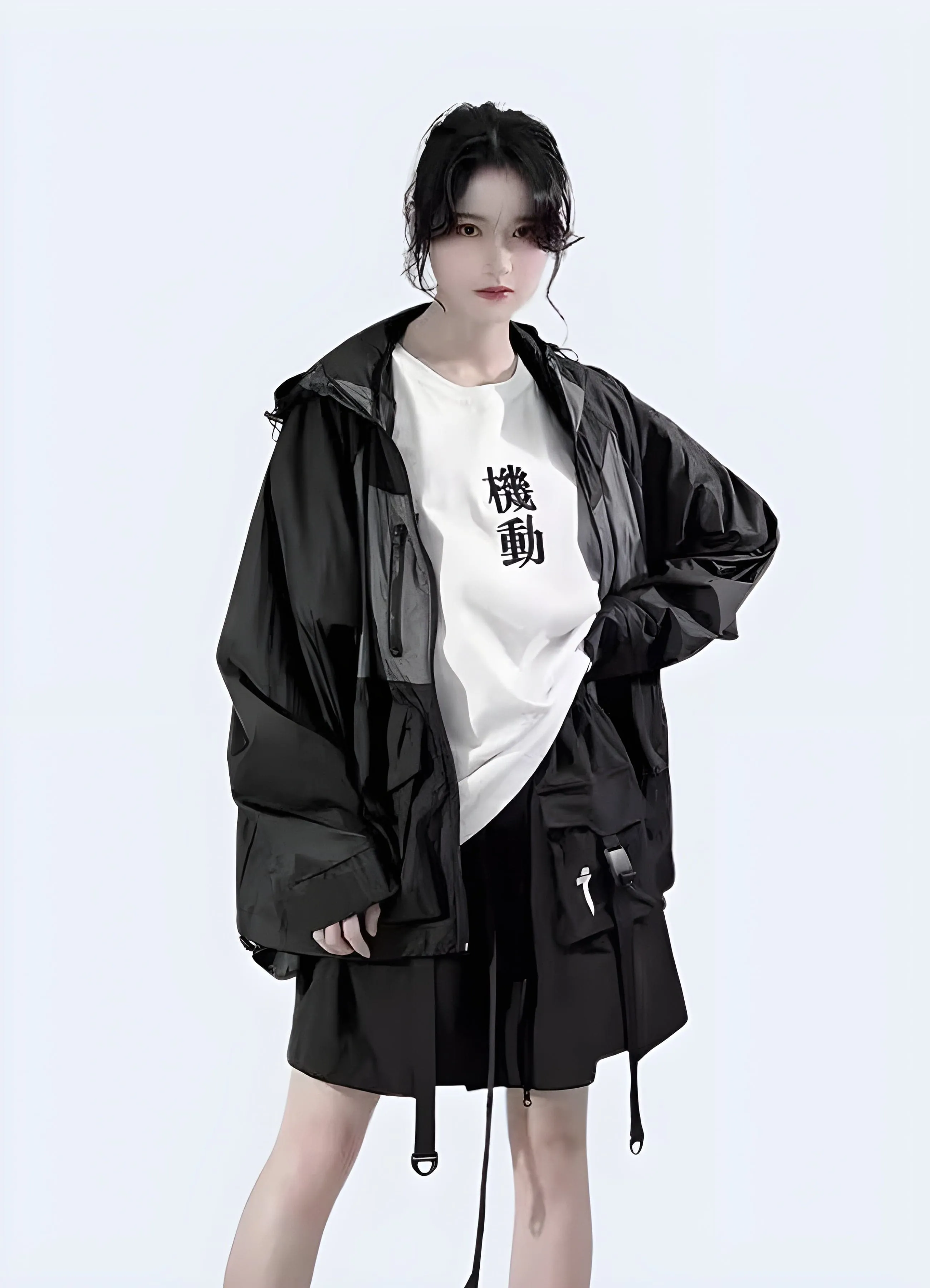 Techwear Women Skirt with Functional Pockets
