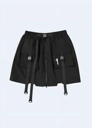 Techwear Women Skirt with Functional Pockets