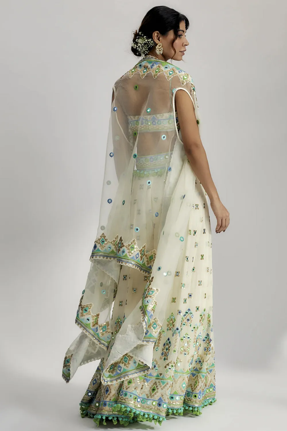 The Imran Cape Set With Flared Pants