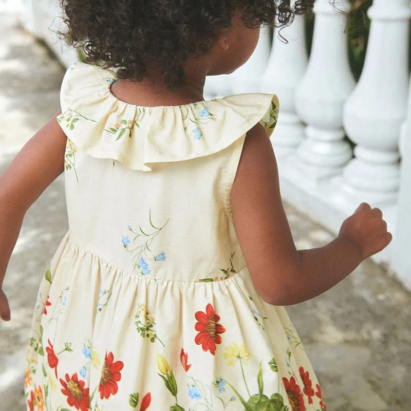 Toddler/Kid Girl's Sleeveless Floral Fashion Design Dress