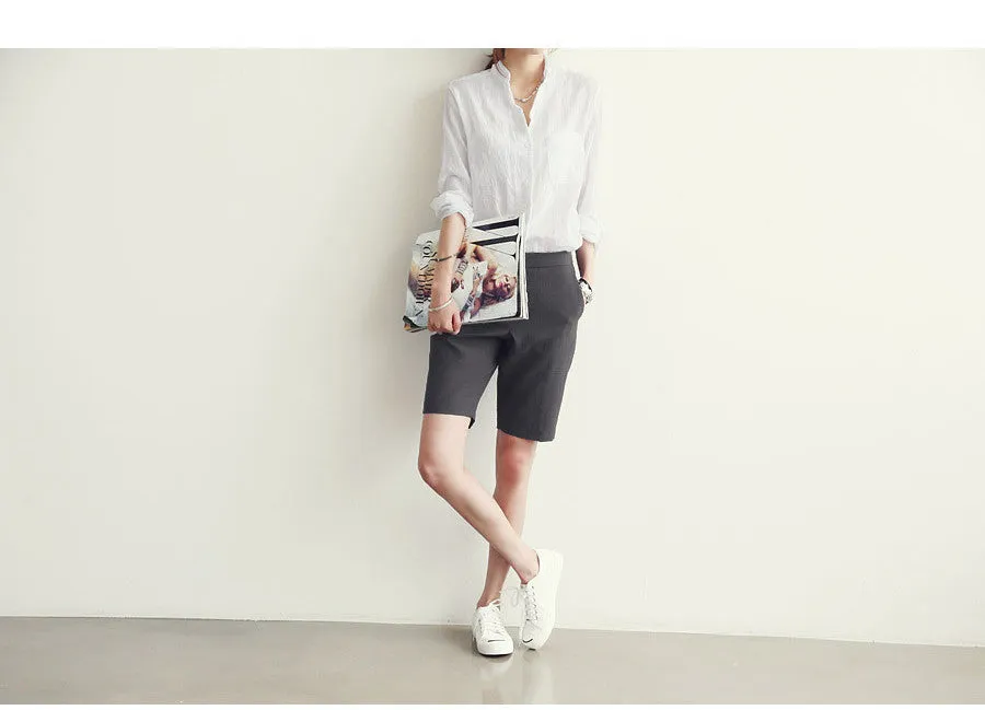 VenusFox Chemisier Linen Long Sleeve Shirt Women Blouse