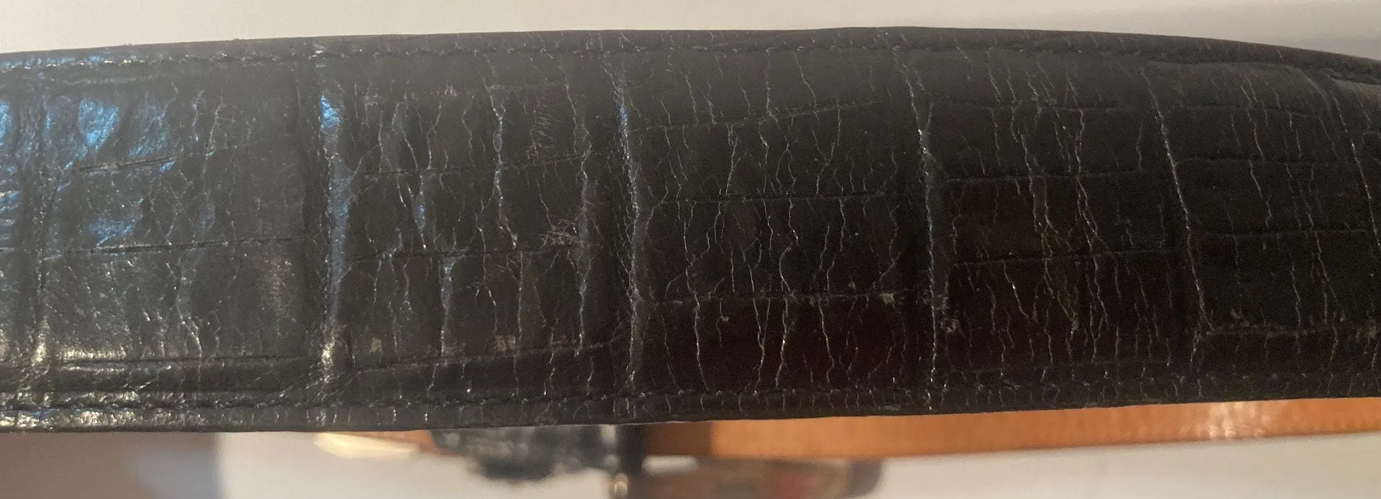 Vintage 1993 Leather Belt and Buckle, Brighton, Really Nice Silver Design, Heavy Feel To It, Quality, Size 30 to 34 Country and Western