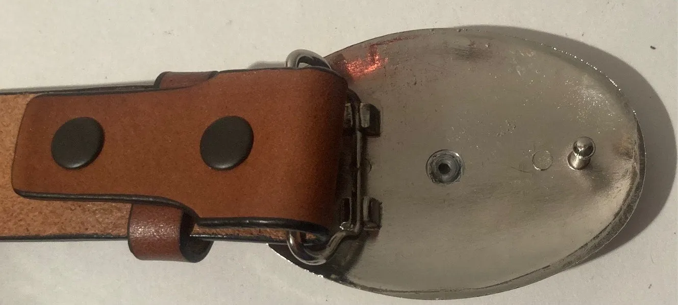 Vintage Boys Leather Belt and Buckle, Western, Nocona, Bull Riding, Belt, Quality, Size 22 to 26, Country and Western, Western Wear