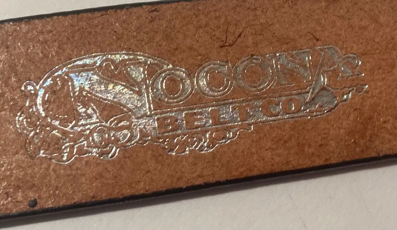 Vintage Boys Leather Belt and Buckle, Western, Nocona, Bull Riding, Belt, Quality, Size 22 to 26, Country and Western, Western Wear