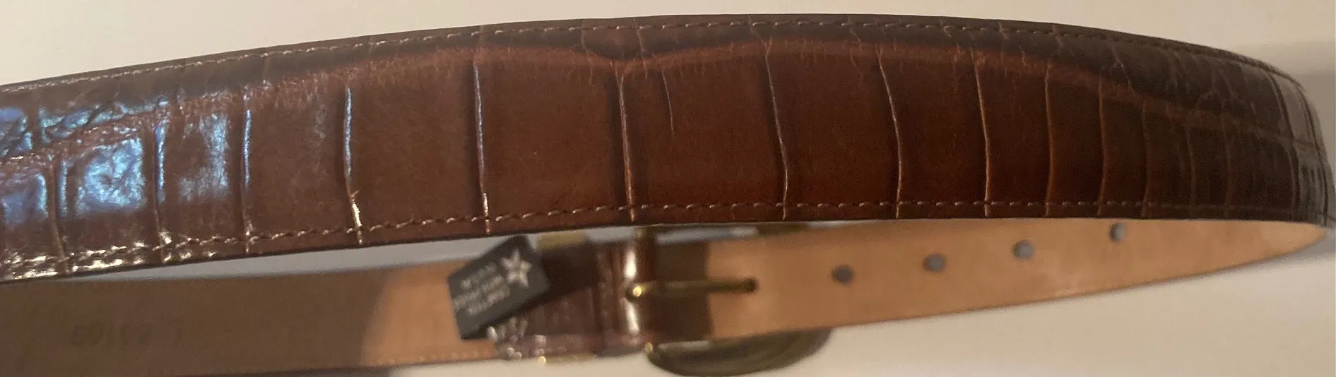 Vintage Leather Belt and Buckle, Brighton, Really Nice Design, Heavy Feel To It, Quality, Size 30 to 35, Country and Western, Western Wear