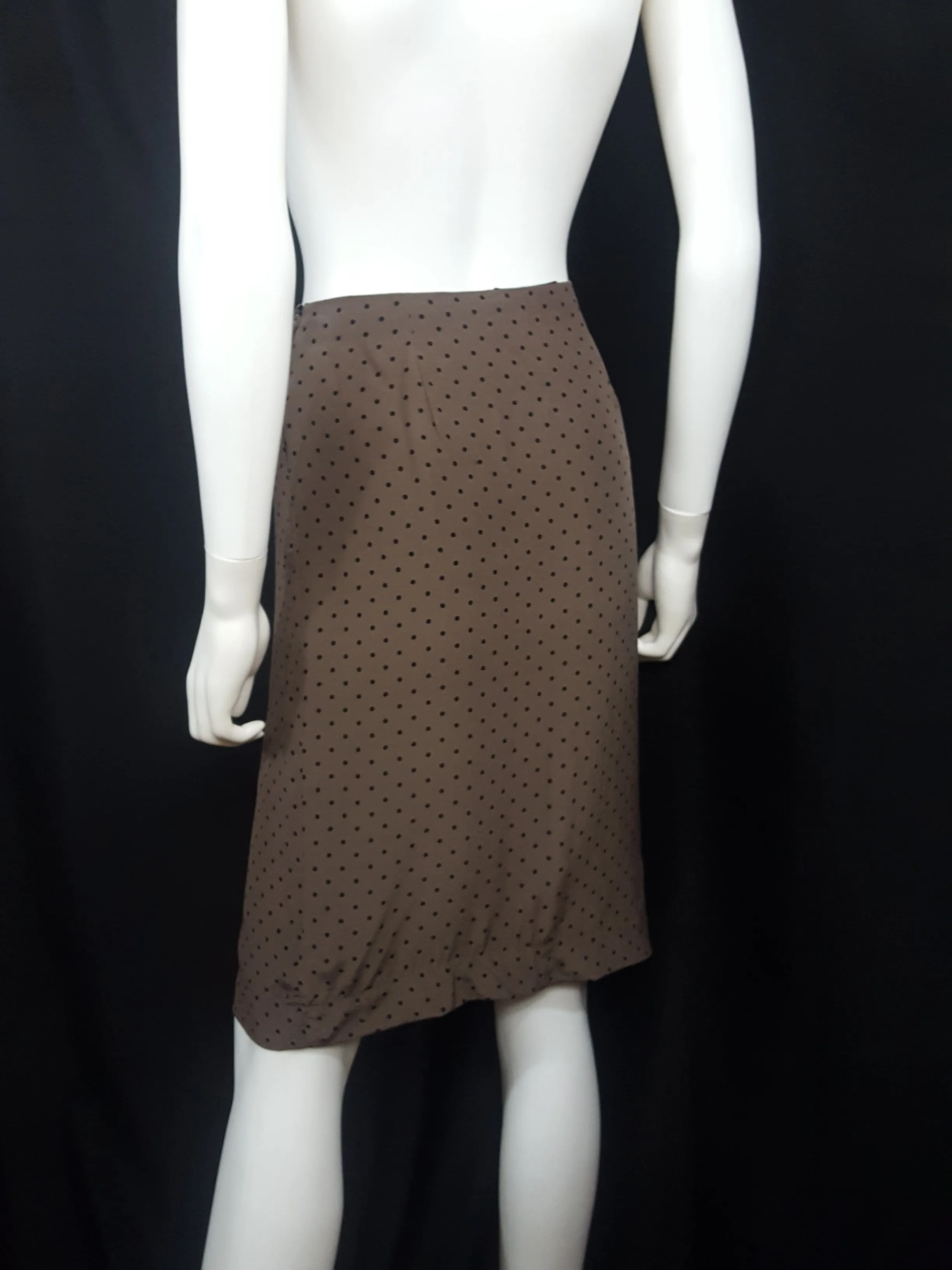 Vintage Silk Polka Dot  Pencil Skirt sz. M