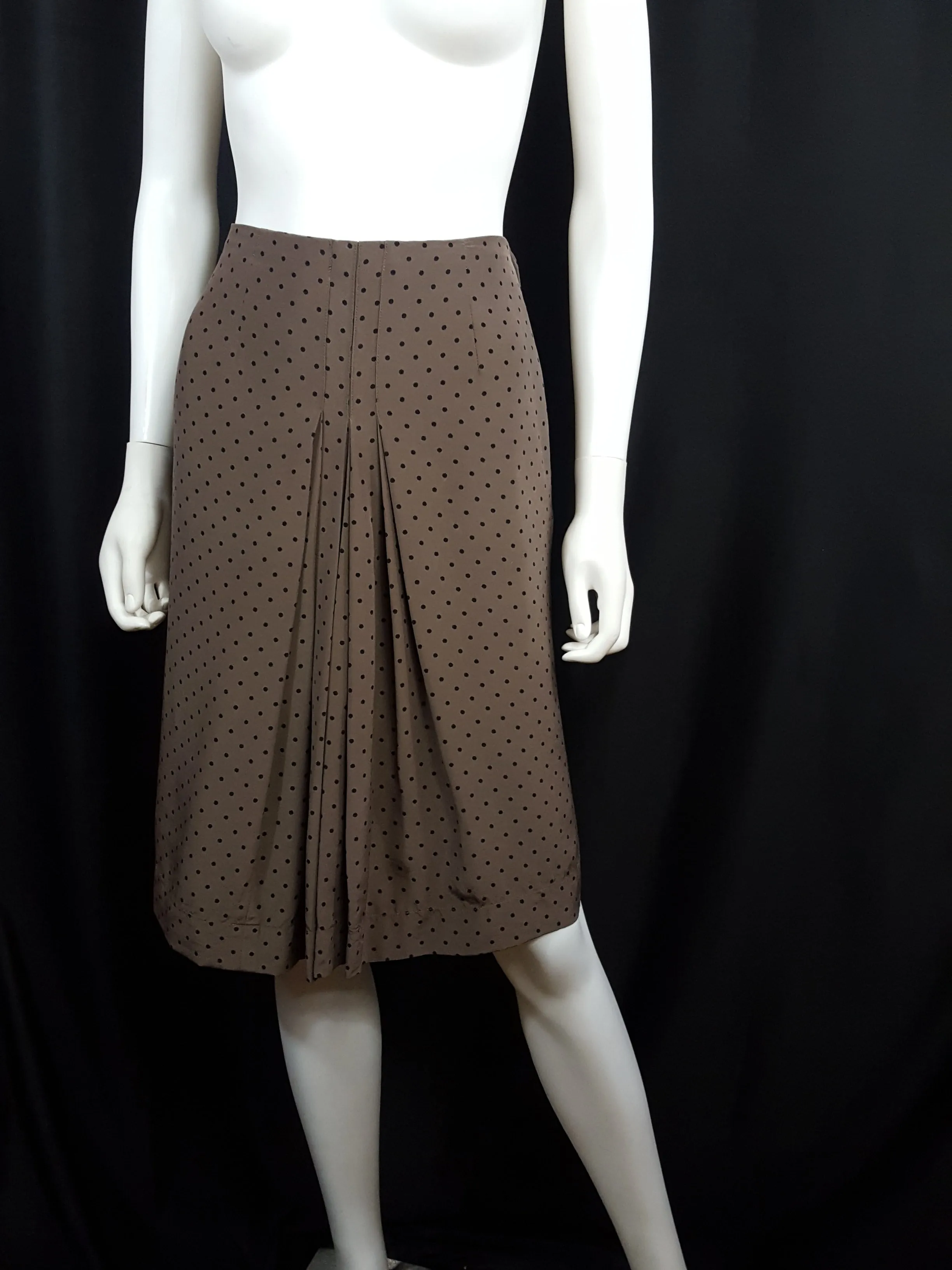 Vintage Silk Polka Dot  Pencil Skirt sz. M