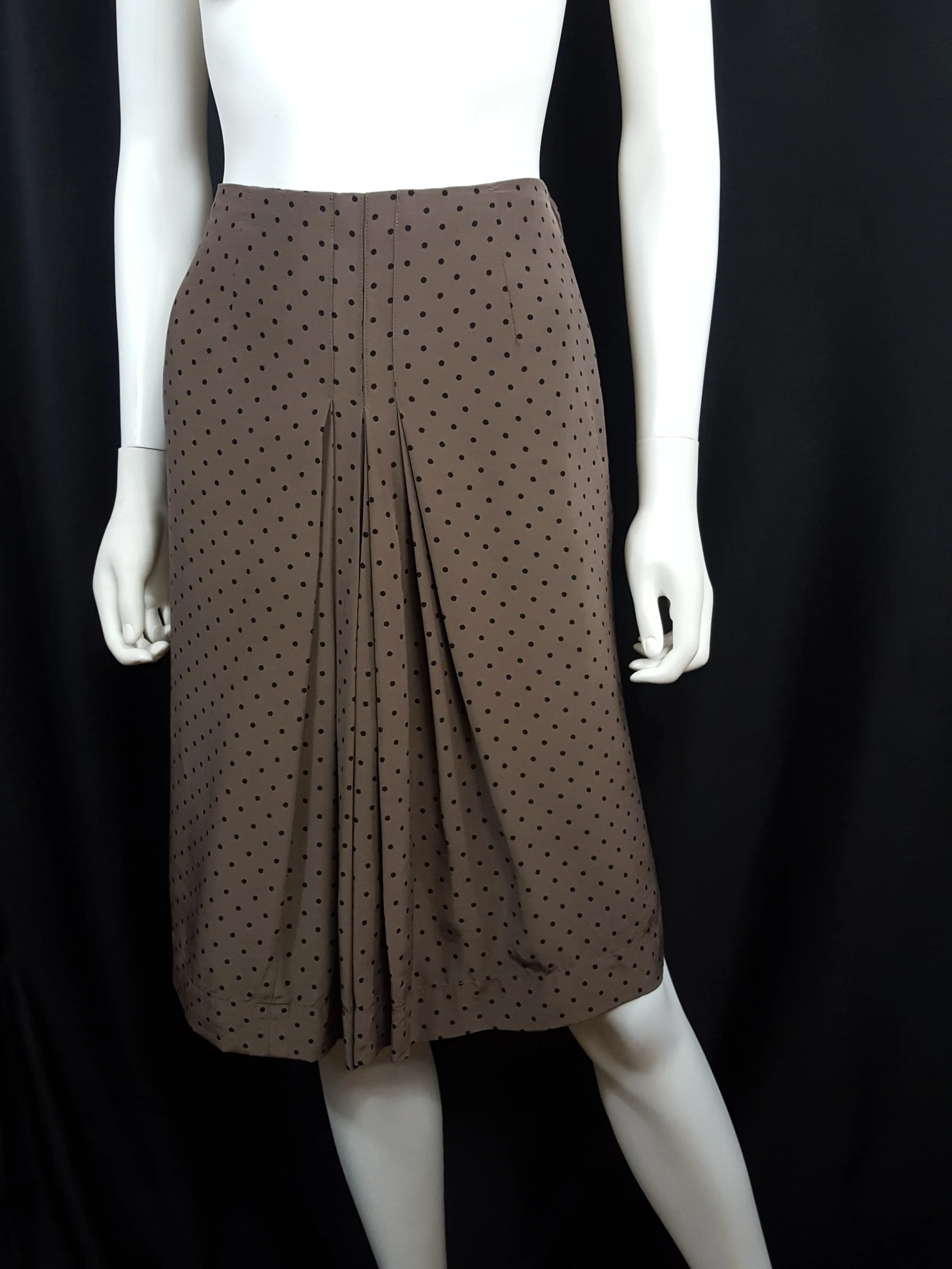 Vintage Silk Polka Dot  Pencil Skirt sz. M